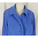 David Brooks Petites Wool Button Up Jacket Blazer Womens 12P Periwinkle Blue