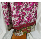 Mexicali Blues Layered Wrap Long Maxi Hippie Boho Silk Skirt Womens L XL Floral