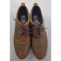 Leather Oxford Dress Shoes Mens 9.5 Double Lion India Brown Brushed Two 2 Tone