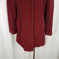 Liz Claiborne Petites Wool Cashmere 3/4 Walking Car Coat Peacoat Womens 10P Red