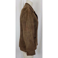 Vintage Leathers by New England Sportswear Brown Brushed Jacket Womens S USA