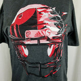 Adidas Climalite Dry Football Helmet Heathered Tshirt Youth Boys Girls XL 18