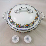 Wilton Ware Birds of Paradise China Covered Serving Dish Handles England Parrot