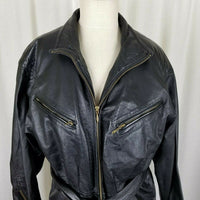 Wilsons Leather Black Belted Thinsulate Insulated Jacket Womens M Zip Out Liner