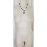 Renees Renderings Agate Quartz Green Beads Beaded Necklace Earrings Set Jewelry