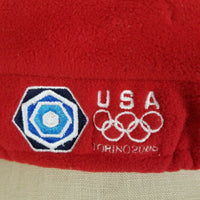 NEW 2006 Roots USA Torino Olympics Beret Hat Red Fleece Adjustable L/XL NWT