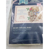 Jiffy Counted Cross Stitch Beary Special Baby Babies are Special Lot 2 Sunset