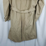 Bradley Jons Insulated Double Breasted Belted Trench Coat Mens 42 Wool Lined Tan