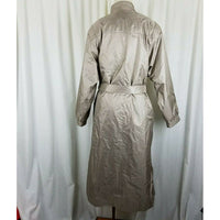 Windsor Bay Metallic Sheen Puffer Parka Long Maxi Trench Coat Womens 8 Tie Belt