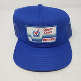 Vintage Quality Chekd Dairy Foods Mesh Trucker Snapback Baseball Hat Mens OS