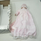 Vintage Pink Christening Gown Baby Girl Porcelain Doll DPB