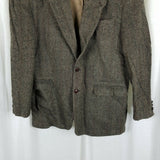 Deansgate Luxury Blend Lambswool Herringbone Blazer Sport Coat Jacket Mens 44R