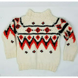 Vintage Handmade Cowichan Knit Pullover Sweater Baby Boys 12M-2T Unisex Girls