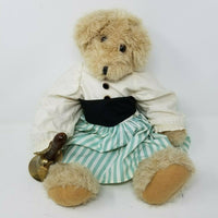 Vintage Teddy Bear Miss Sultan Dress Hand Bell Stuffed Plush Doll Jointed 20"