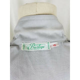 Vintage Prestige of Boston Open Front Swing Wrap Blazer Jacket Womens 10 Gray