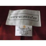 Sterns Worsted Wool Twill Collarless Button Up Cropped Jacket Womens 8 Vintage