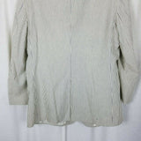 David Wood Southwick Blue Seersucker Pinstripe Blazer Sport Coat Jacket Mens 47
