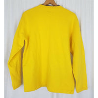 Nautica Competition Sweatshirt Sweater Pullover Yellow Spellout Crew Neck Mens M