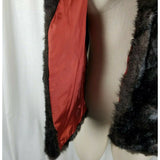 Vintage Faux Fur Cape Stole Wrap Womens OS Hollywood Glam Formal Coat