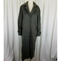 Cassidy Army Green Wool Long Maxi Peacoat Dress Coat Womens 8 Hand Tailored USA