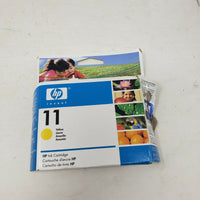 HP 11 C4838A Yellow Ink Cartridge New Open Box Genuine Original Expired