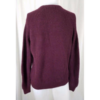 Penguin by Munsingwear Knit Sweater Pullover Crewneck Mens L Maroon Waffle Check