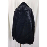 Alpine Studio Reversible Vegan Black Faux Fur Leather Car Coat Jacket Womens L