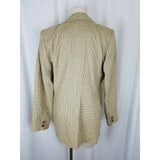 Vintage Linda Allard Ellen Tracy Silk Wool Checked Blazer Skirt Suit Womens 8