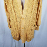 Evy's Tree The Chloe Curry Knit Long Sweater Cardigan Coat Womens 2X Coatigan