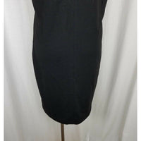 E.D. Michaels Midi Tunic Little Black Jersey Knit Tunic Dress Womens L Ribbon