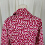 Gap Spring Tulips Trench Coat Long Jacket Short Coat Womens S Pink Red FLowers
