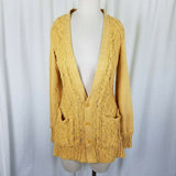 Evy's Tree The Chloe Curry Knit Long Sweater Cardigan Coat Womens XS Coatigan