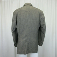 Banana Republic Herringbone Tweed Wool Sport Coat Jacket Blazer Mens 40 Gray