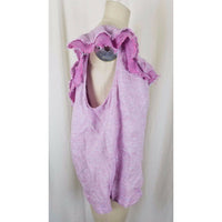 NWT Anthropologie Holding Horses Ruffled Linen One Shoulder Top Pink Womens XL