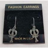 Maine Lobsters Dangle EARRINGS Pewter Made in the USA Silver Metal Ocean Theme