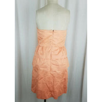 J.Crew Cold Bare Shoulder Layered Tiered Ruched Mini Sun Dress Womens 6 Apricot