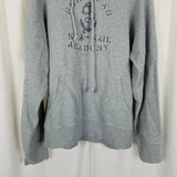 J.Crew Portland Sea & Sail Academy Maine Pullover Hoodie Sweatshirt Mens L Gray