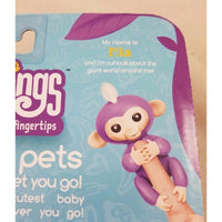 Fingerlings Baby Interactive Monkey Mia Purple 40 Sounds Finger Toy Fingertips