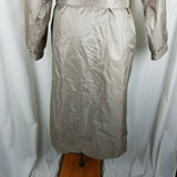 Windsor Bay Metallic Sheen Puffer Parka Long Maxi Trench Coat Womens 8 Tie Belt