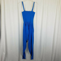 Via Satellite Harem Romper Jumpsuit Womens M Genie Parachute Pants Vintage Blue