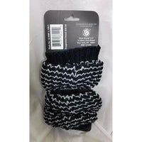 Nicole Miller Sweater Knit LegWarmers Boots One Size OS Black White Striped NWT