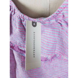 NWT Anthropologie Holding Horses Ruffled Linen One Shoulder Top Pink Womens XL