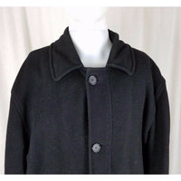 Weatherproof Black Wool Peacoat Coat Mens M Quilted Insulated Liner S&K Brands