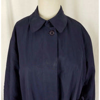 LL Bean Trench Coat Placket Front Belted Rain All Weather Insulated Womens S USA