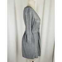 Only Hearts NYC Helena Stuart Faux Wrap Jersey Knit Mini Dress Womens M Gray USA