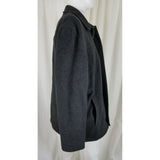 J.Crew Quilted Fleece Lining Wool Short Car Coat Jacket Peacoat Mens M Charcoal