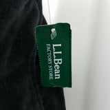 LL Bean Petites Moleskin Brushed Cotton Black Demi Skirt Womens 6P Vintage NOS