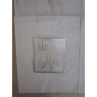 Mr. & Mrs. Hallmark Expressions Gift Bags Wedding Anniversary 3D White Lot of 4