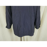 Vintage London Fog Brushed Cotton Windbreaker Shell Jacket Womens M Hooded Blue