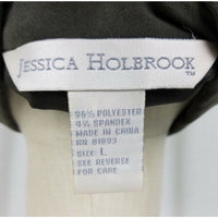 Jessica Holbrook Faux Suede Microfiber Sleeveless Button Up Shirt Top Womens L
